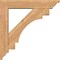 Ekena Millwork Merced Traditional Smooth Bracket w/ Offset Brace, Western Red Cedar, 5 1/2"W x 26"D x 26"H BKT0604X26X26MRC01SWR - alternate 4